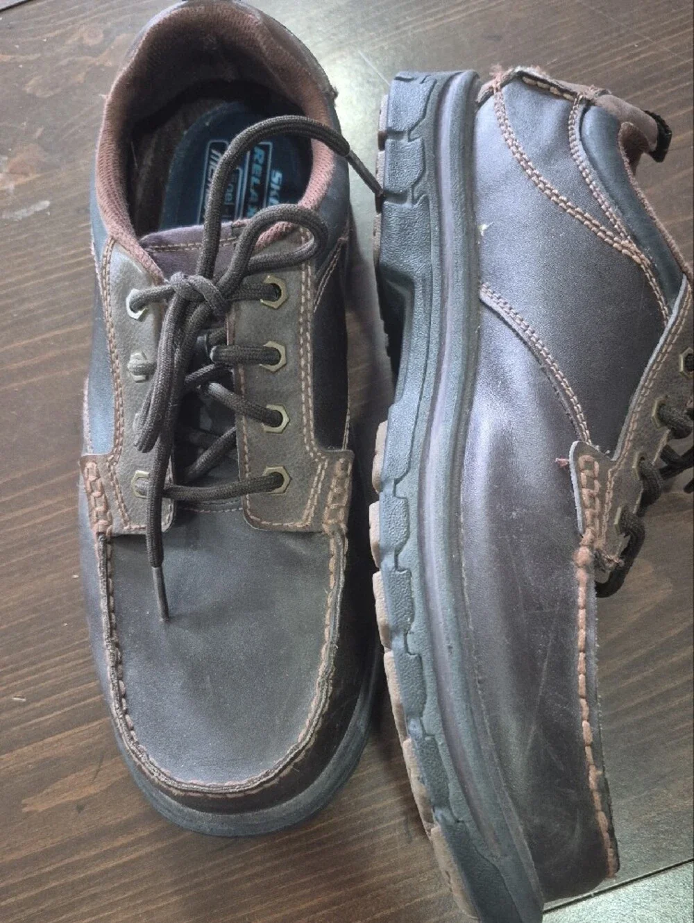 Skechers Men’s Dark Brown Lace-Up Boat Shoes